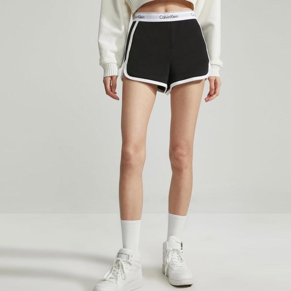 Calvin Klein Modern Gravity Band Casual Shorts Women’s Size S Black White Trim - Picture 3 of 10